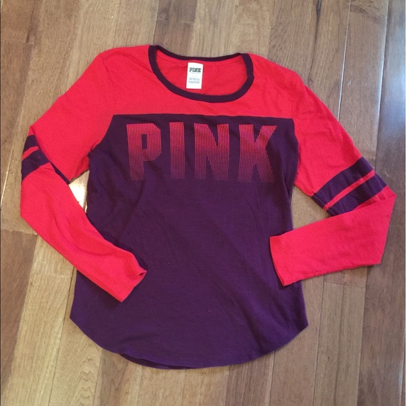 PINK Victoria's Secret Tops - PINK | Red Long sleeve
